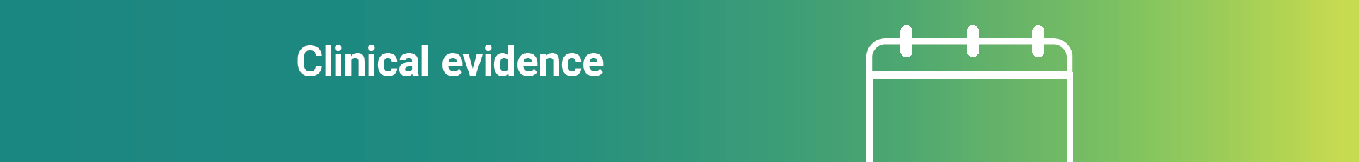 Clinical evidence banner
